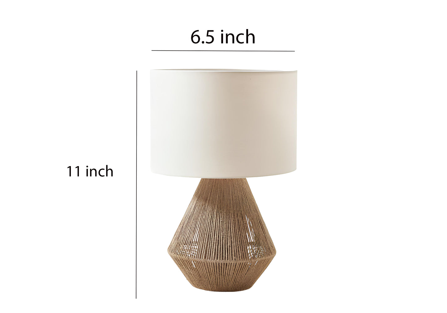 Rattan Table lamp for Living room | Bamboo Bedside table lamp | Cane Table lamp -Diva - Akway Uncategorized (Image 7)