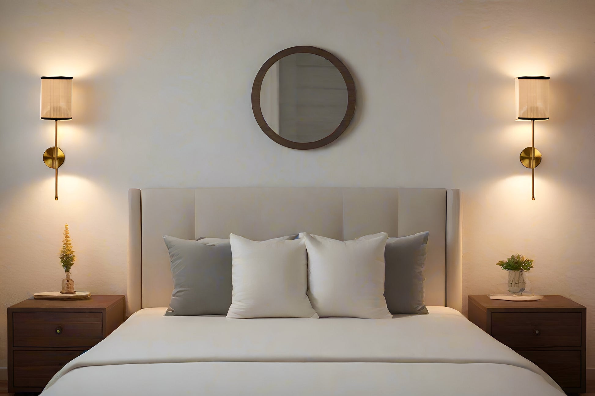 Rattan Wall Light For Living Room | Cane Wall Light - Amaira - Akway Lighting > Wall Lamps & Sconces (Image 4)