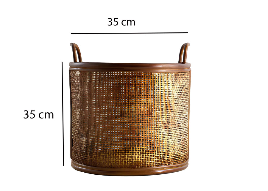 Rattan Planter | Cane Laundry Bin | Bamboo toy Storage - Shrishti by Akway