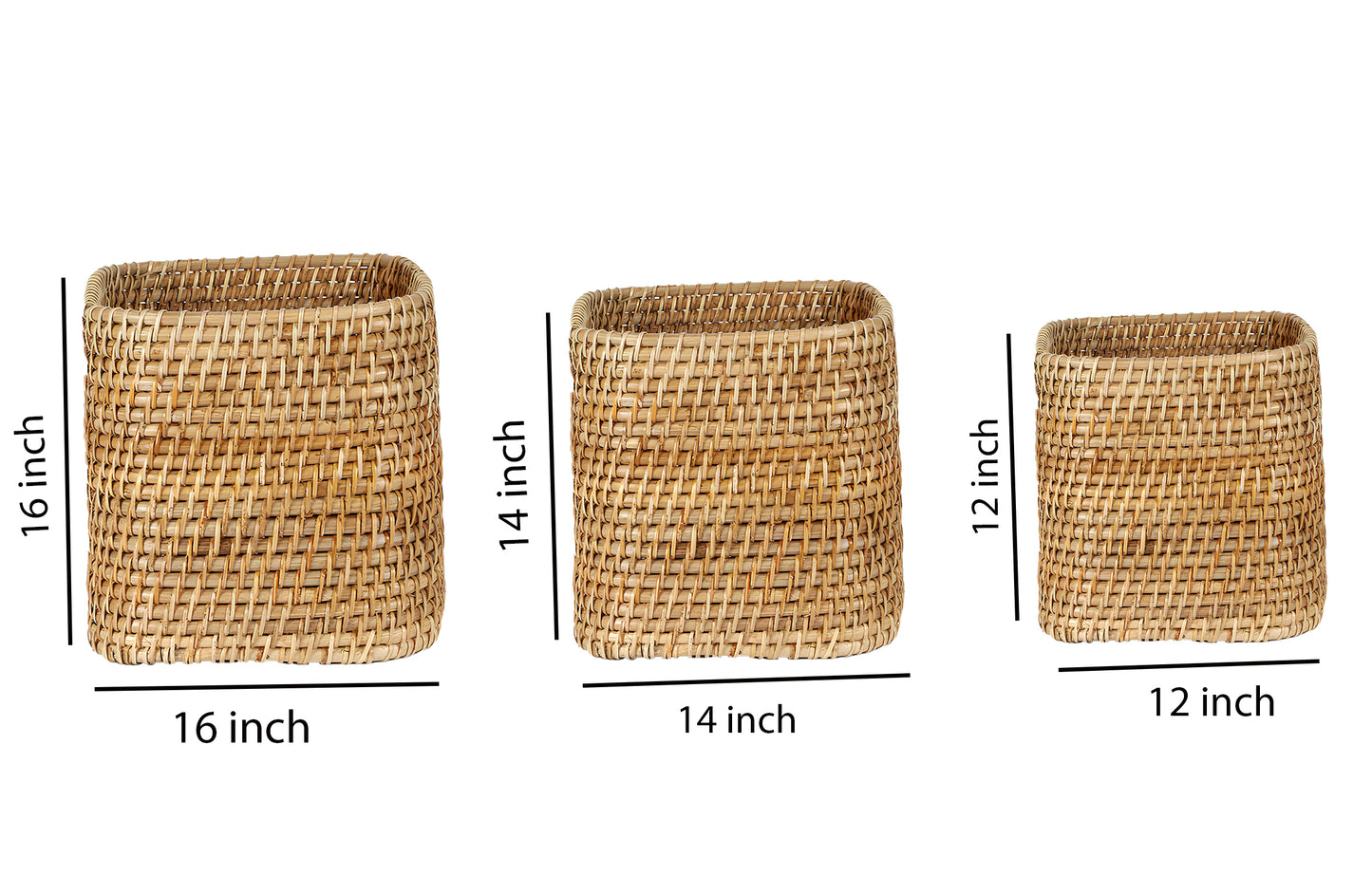 Rattan Planter | Cane Laundry Bin | Bamboo toy Storage - Navya