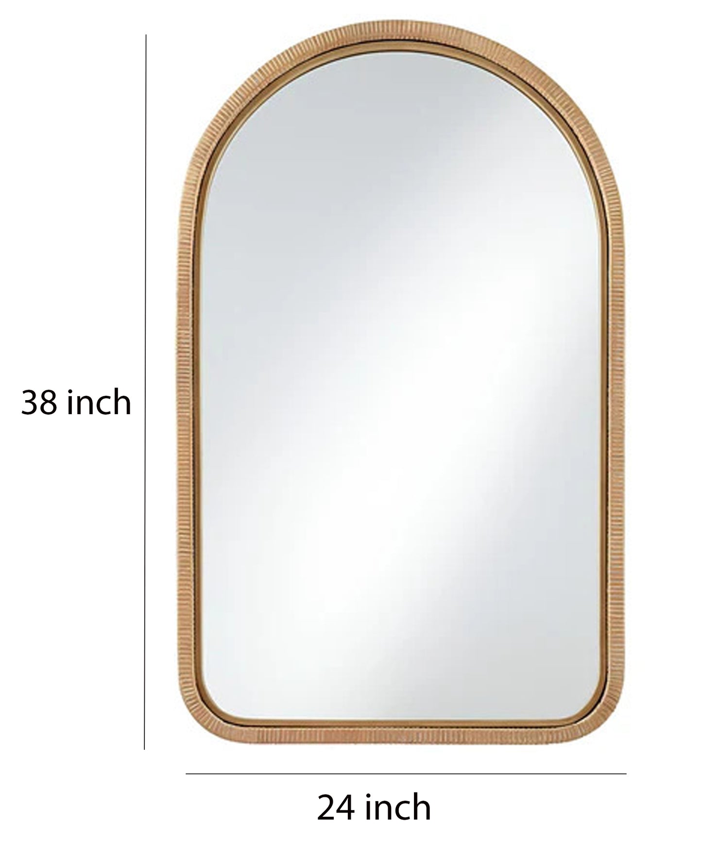 Bamboo Wall Mirror for living room | Cane Wall Mirror | Rattan Mirror - Ananya