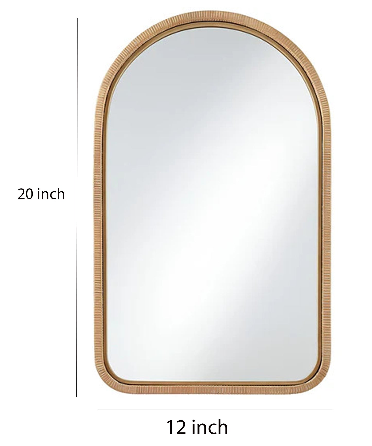 Bamboo Wall Mirror for living room | Cane Wall Mirror | Rattan Mirror - Ananya