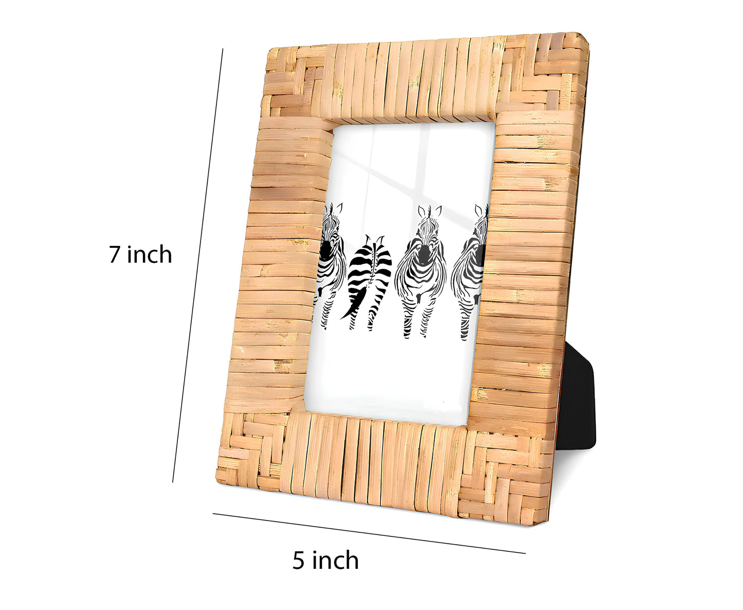 Rattan Photo Frame | Cane Photo Frame | Bamboo Photo Frame - Adah