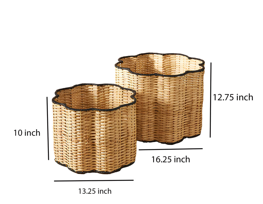 Rattan Laundry Basket | wicker basket with lid | Bamboo toy Storage basket - Anant by Akway