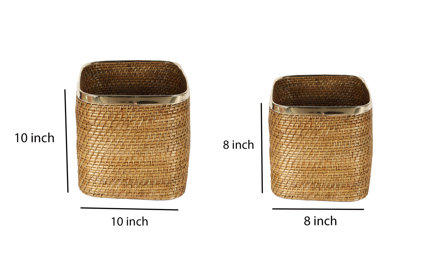 Rattan Planter | Cane Laundry Bin | Bamboo toy Storage - Shanaya - Akway Uncategorized (Image 6)