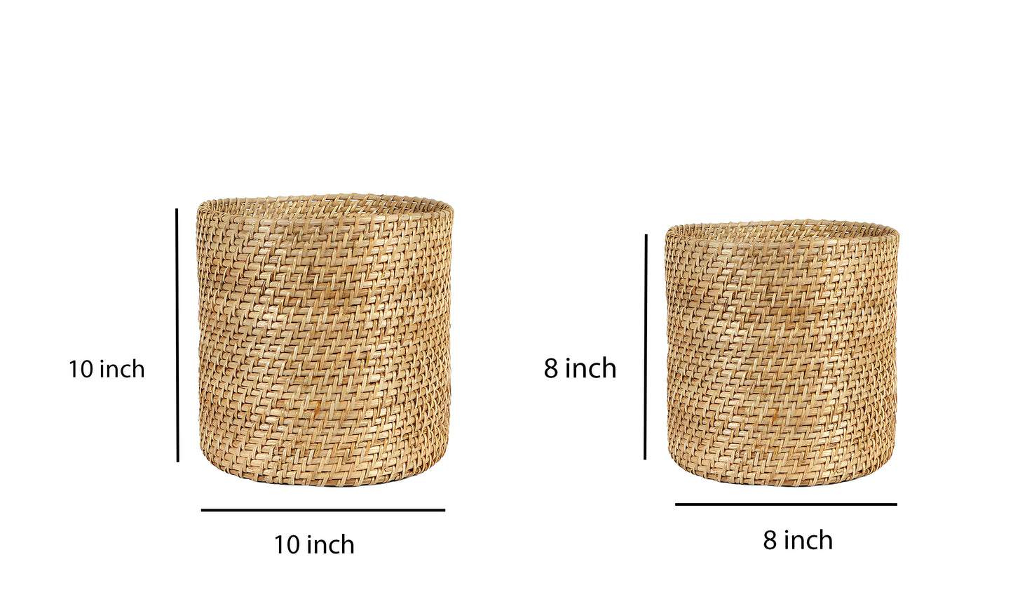 Rattan Planter | Cane Laundry Bin | Bamboo toy Storage - Mirai - Akway Uncategorized (Image 10)