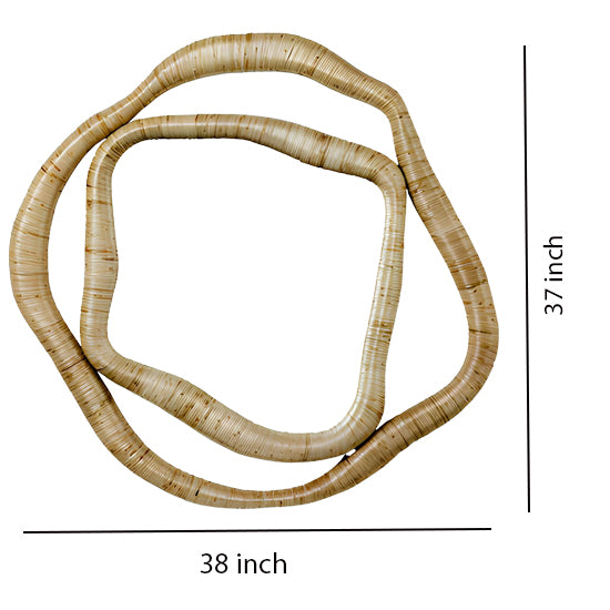 Bamboo Wall Mirror for living room | Cane Wall Mirror | Rattan Mirror - Shrishti - Akway Uncategorized (Image 4)