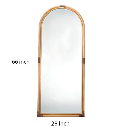 Bamboo Wall Mirror for living room | Cane Floor Mirror | Rattan Mirror - Kavya
