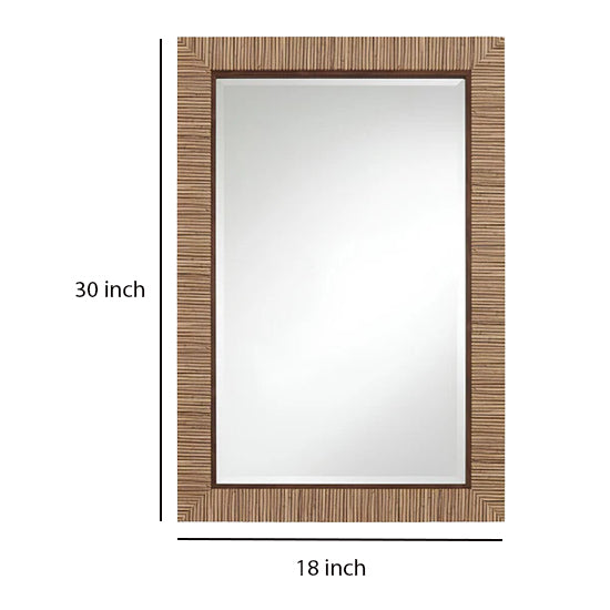Bamboo Wall Mirror for living room | Cane Wall Mirror | Rattan Mirror - Asmee