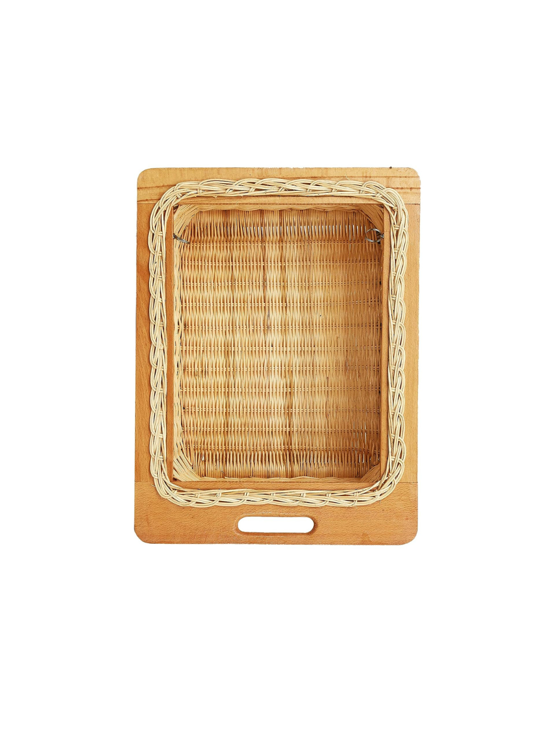 Wicker Basket for Modular Kitchen | Pull Out Wicker Basket 18 x 20 x 8 - Shanvika - Akway