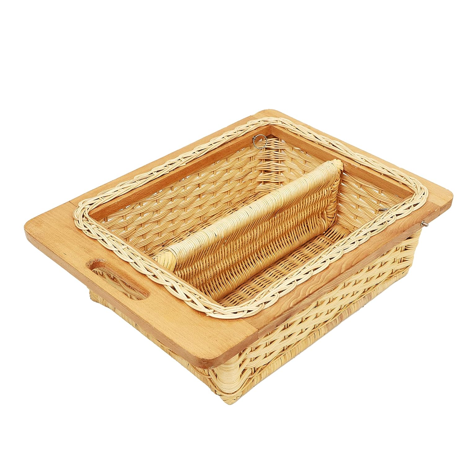 Wicker Basket for Modular Kitchen | Pull Out Wicker Basket 18 x 20 x 8 - Shanvika - Akway