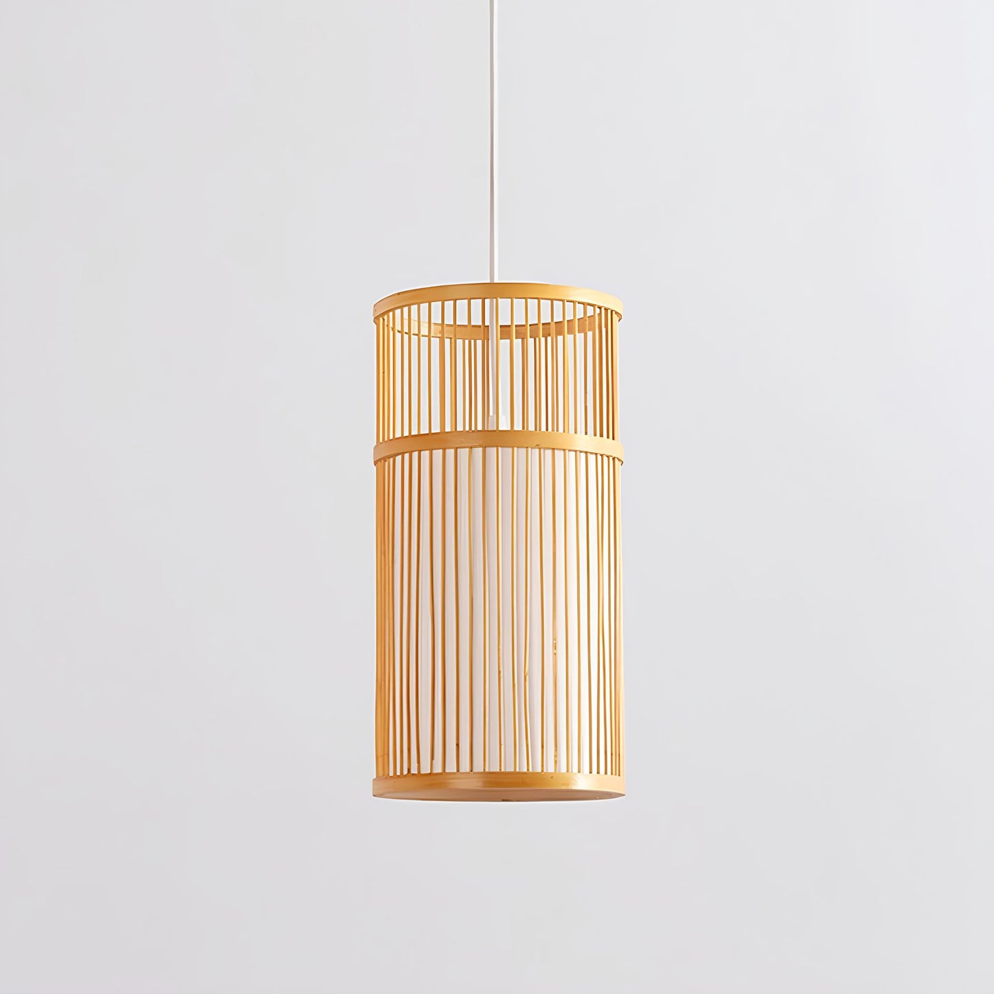 Bamboo Lamp for Living Room | Rattan Pendant light | Cane ceiling light - Srinidhi - Akway Home > Pendant Lights (Image 4)