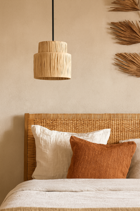 Bamboo Hanging lamp for Living Room | Rattan Pendant light | Cane ceiling light - Anaisha by Akway - Image 1