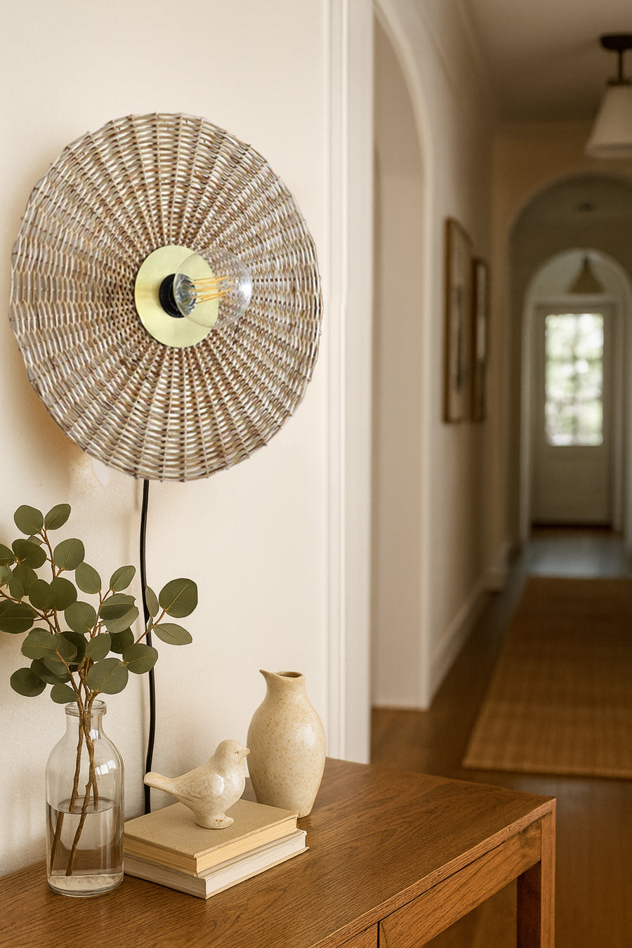 Bamboo Wall lamps For Living Room | Rattan Wall scones | Wicker Wall Lamps | Cane Wall Lamps - Asmee by Akway - Image 2