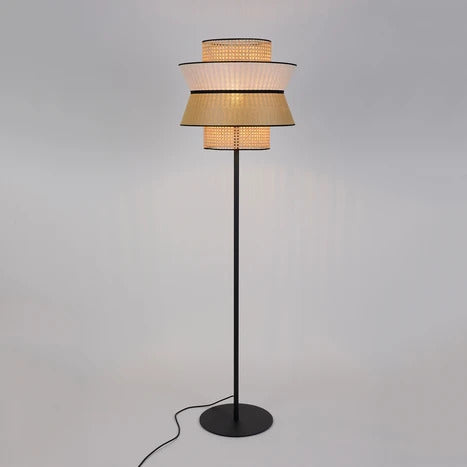 Rattan Floor Lamp | Bamboo Floor Lamp | Cane Floor Lamp - Inayat by Akway - Lighting > Floor Lamps
