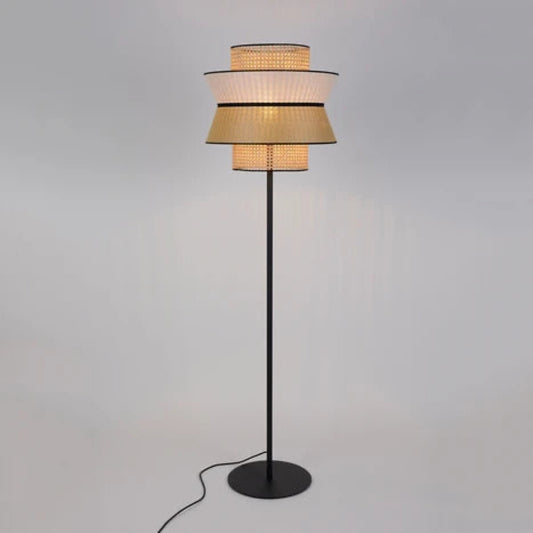 Rattan Floor Lamp | Bamboo Floor Lamp | Cane Floor Lamp - Inayat by Akway - Lighting > Floor Lamps
