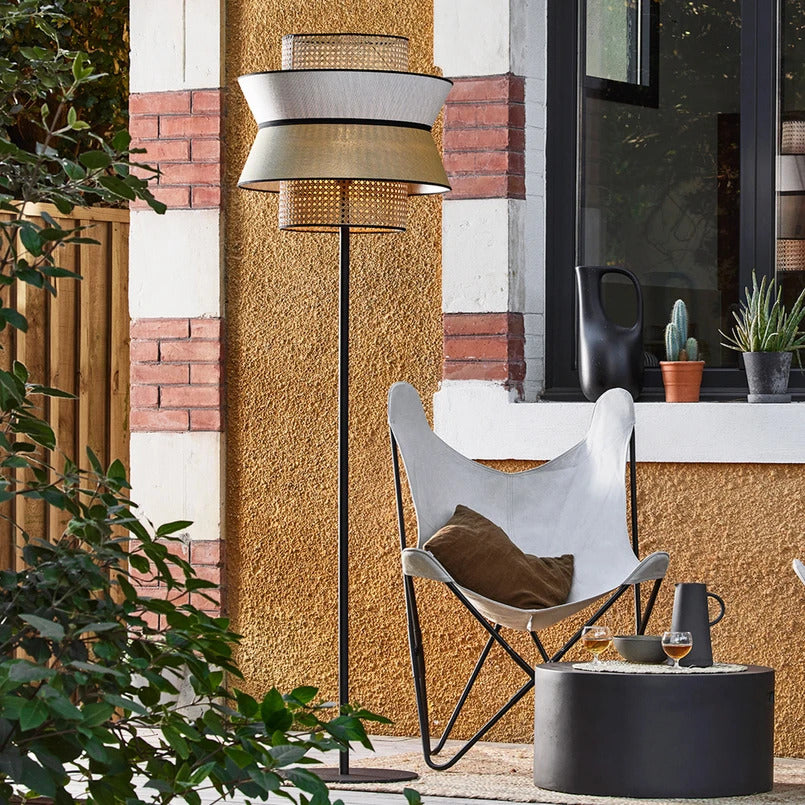 Rattan Floor Lamp | Bamboo Floor Lamp | Cane Floor Lamp - Inayat by Akway - Lighting > Floor Lamps