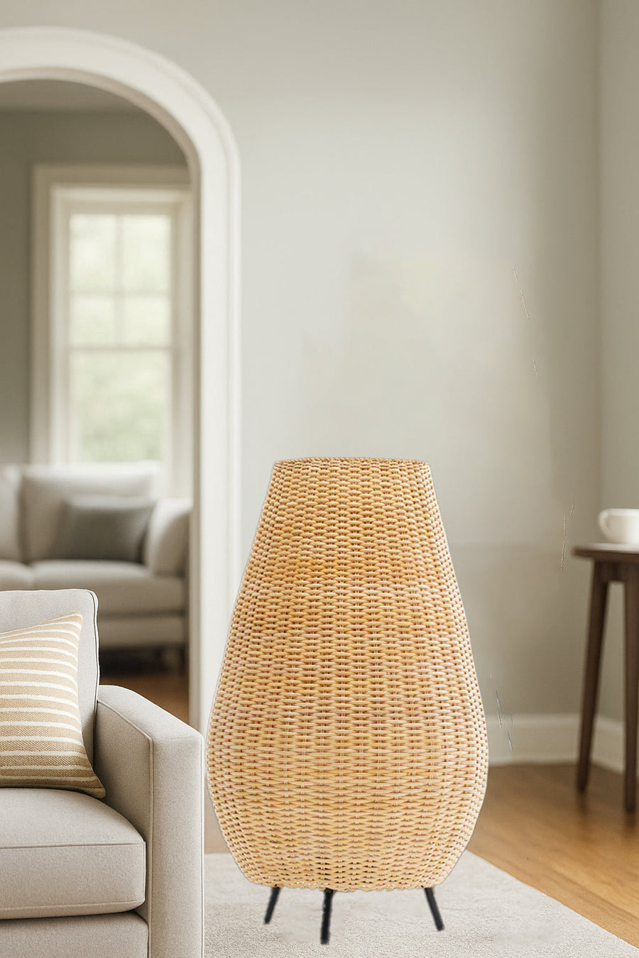 Rattan Floor Lamp | Bamboo Floor Lamp | Cane Floor Lamp -Raina by Akway - Lighting > Floor Lamps