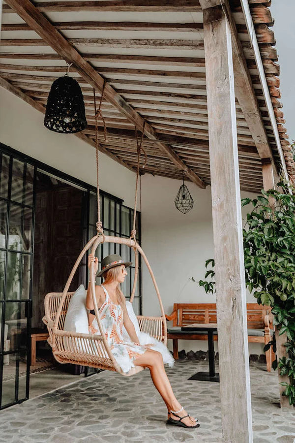 Bamboo Cane Swing Chair for Balcony & Terrace - Ananya | Akway
