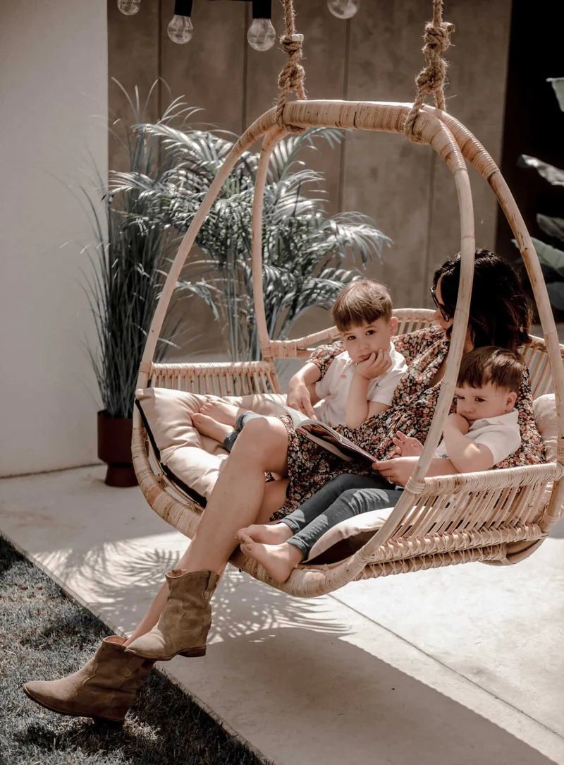 Bamboo Cane Swing Chair for Balcony & Terrace - Ananya | Akway