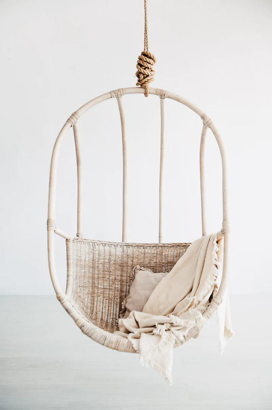 Bamboo Cane Swing Chair for Balcony & Garden - Ishana | Akway