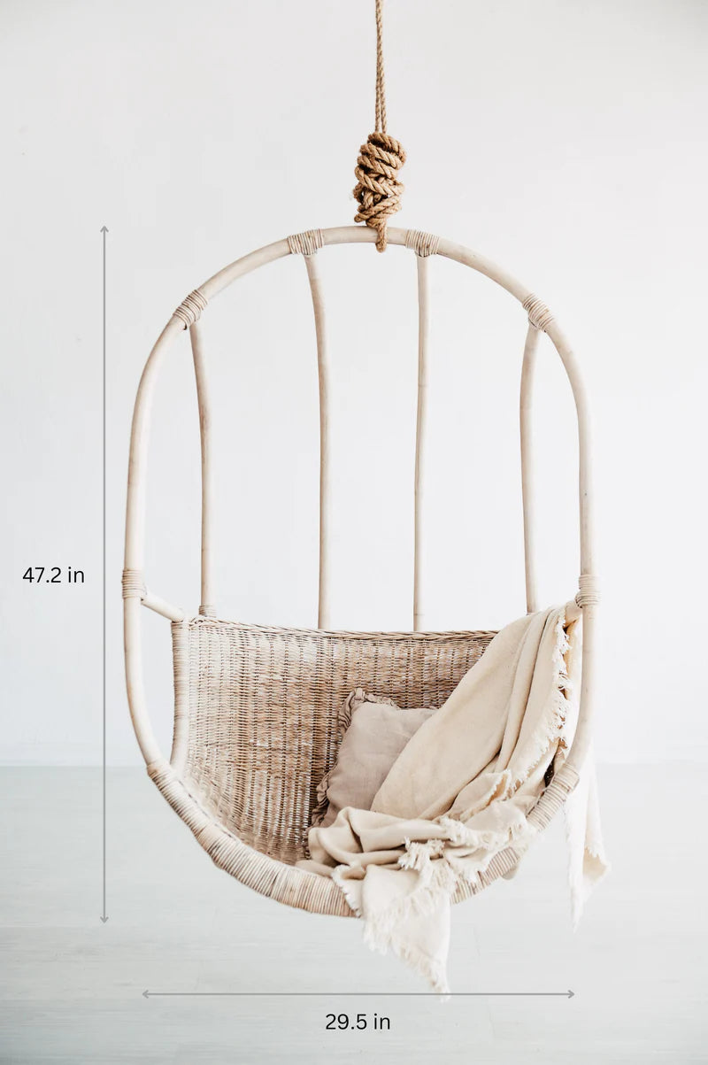 Bamboo Cane Swing Chair for Balcony & Garden - Ishana | Akway