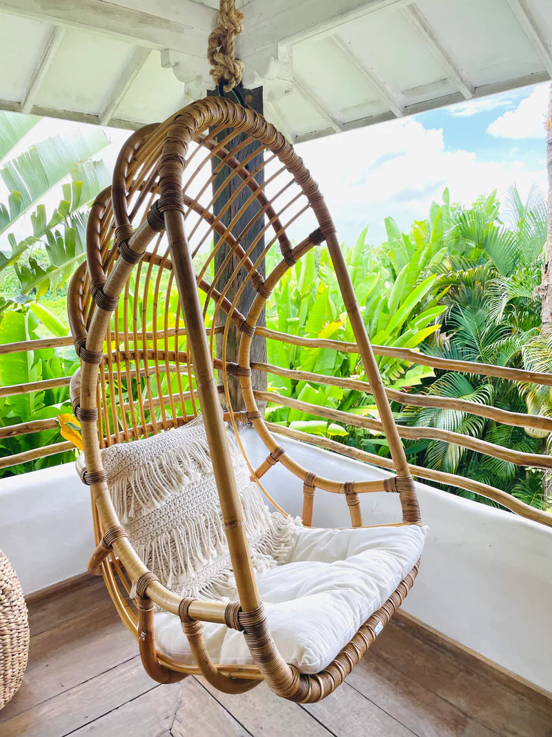 Bamboo Cane Swing Chair for Balcony & Patio - Asmee | Akway