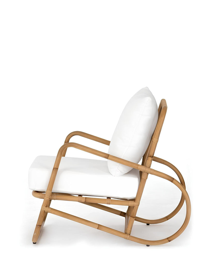 Cane Chairs for Balcony | Rattan Accent Chair with Cushion - Anaisha by Akway