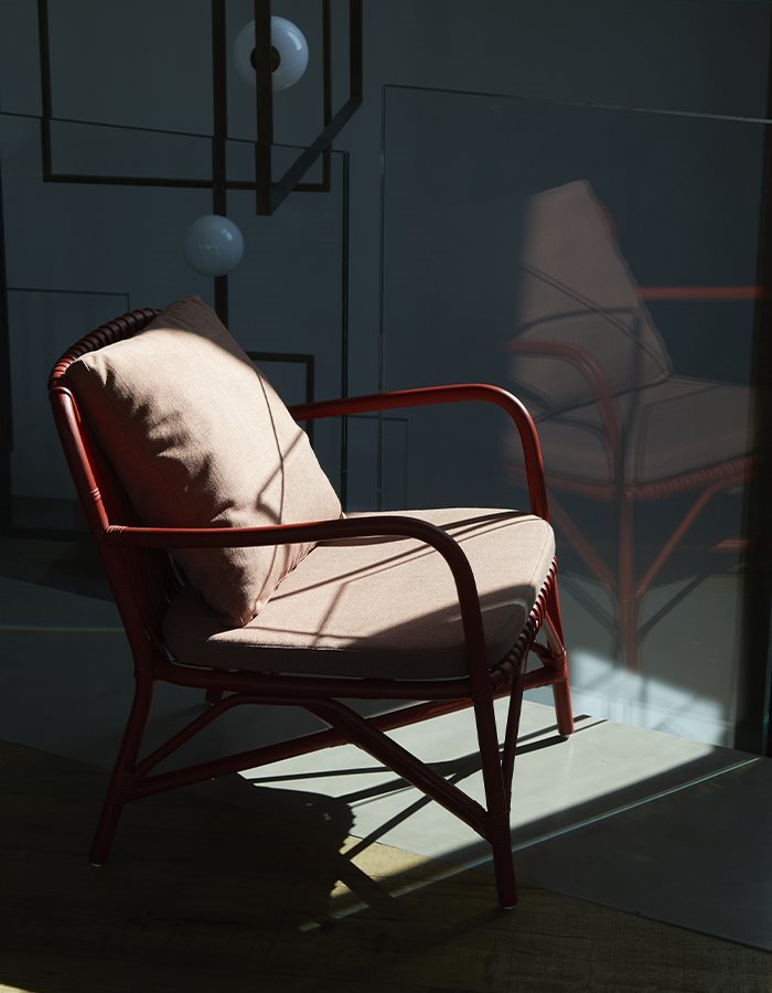 Cane Chair Set for Living Room | Bamboo Lounge Chair - Ananya by Akway