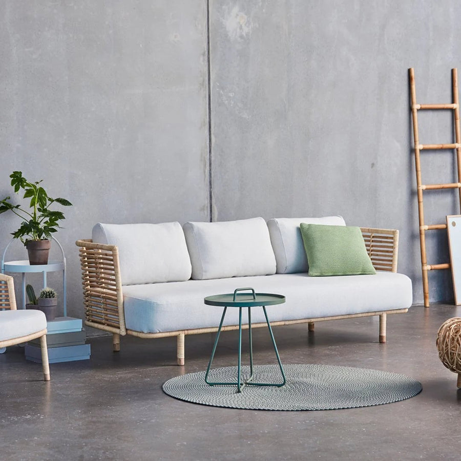 Cane Outdoor Sofa with Cushion for Patio - Anandita by Akway