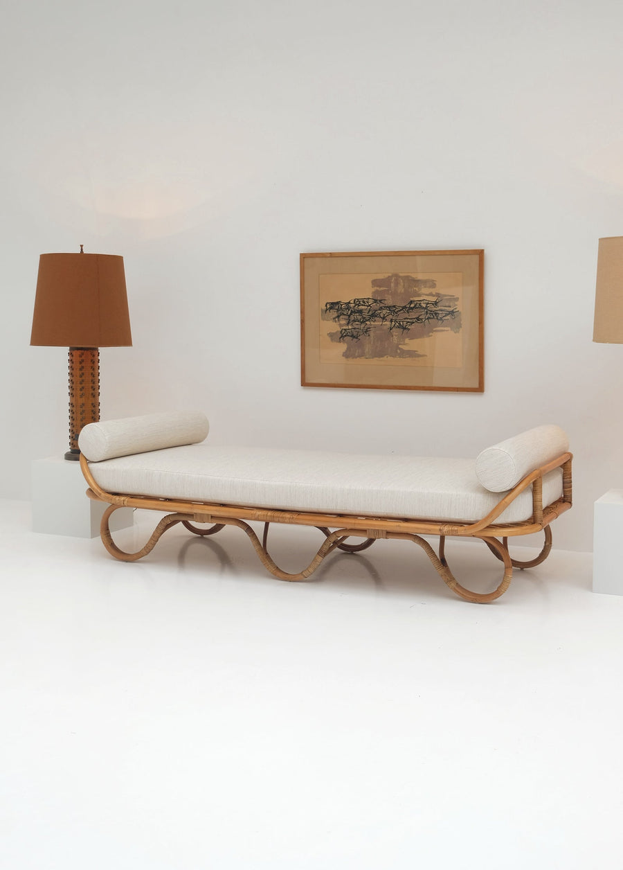 Cane Outdoor Sofa with Cushion for Patio - Anbarasi by Akway