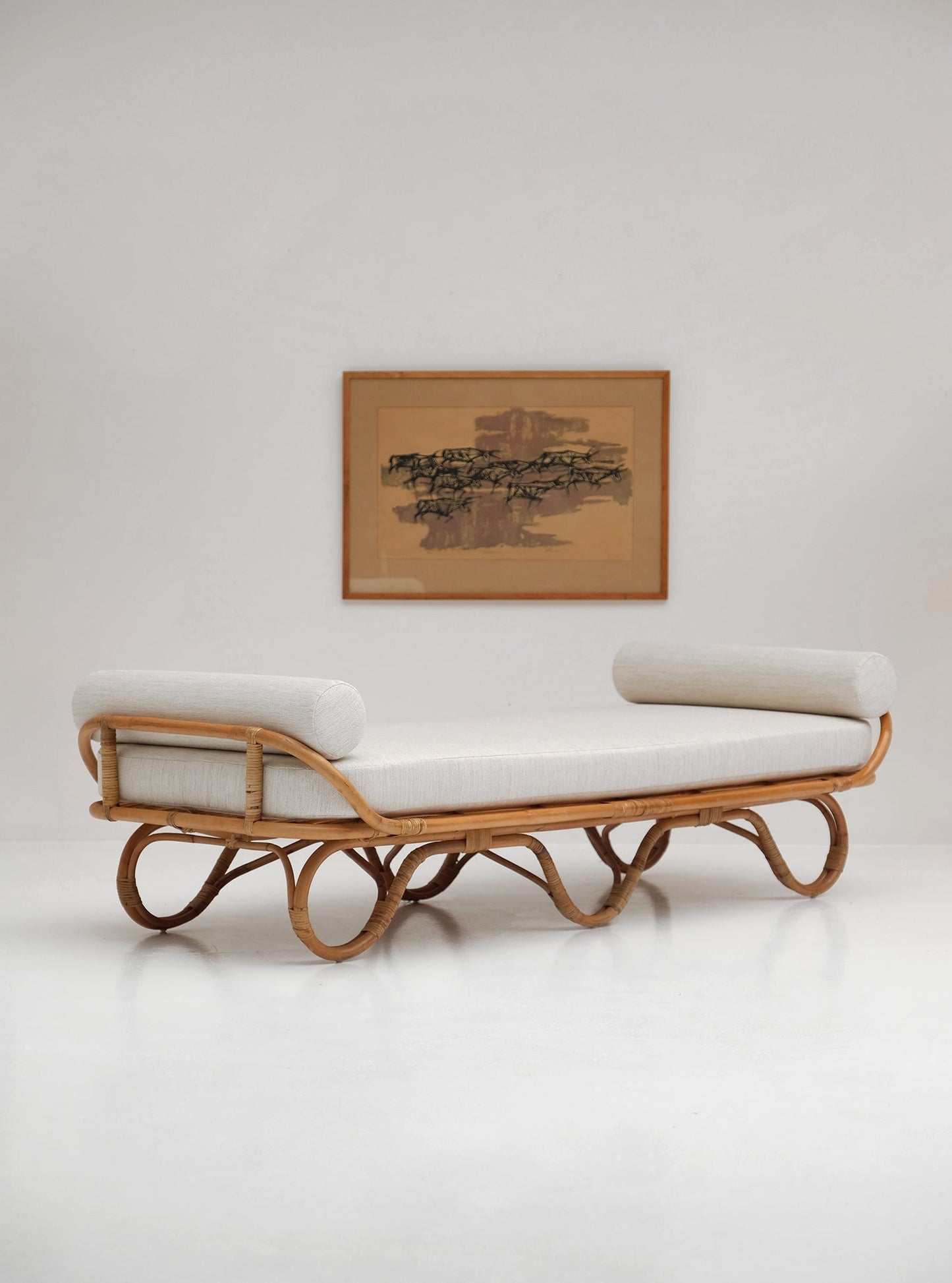 Cane Outdoor Sofa with Cushion for Patio - Anbarasi by Akway