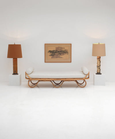 Cane Outdoor Sofa with Cushion for Patio - Anbarasi by Akway