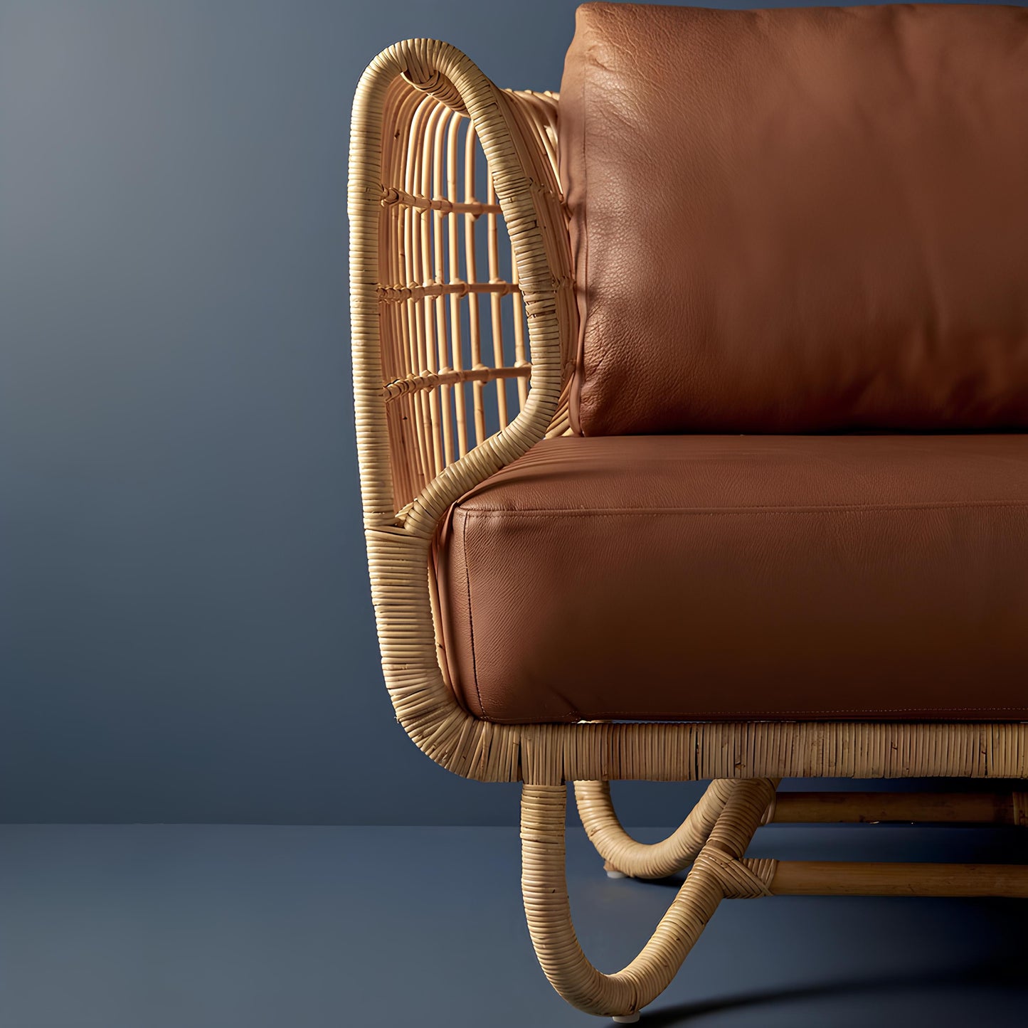 Cane chairs for Lounge | Bamboo Chairs for Living rooms- Kashvi - Akway