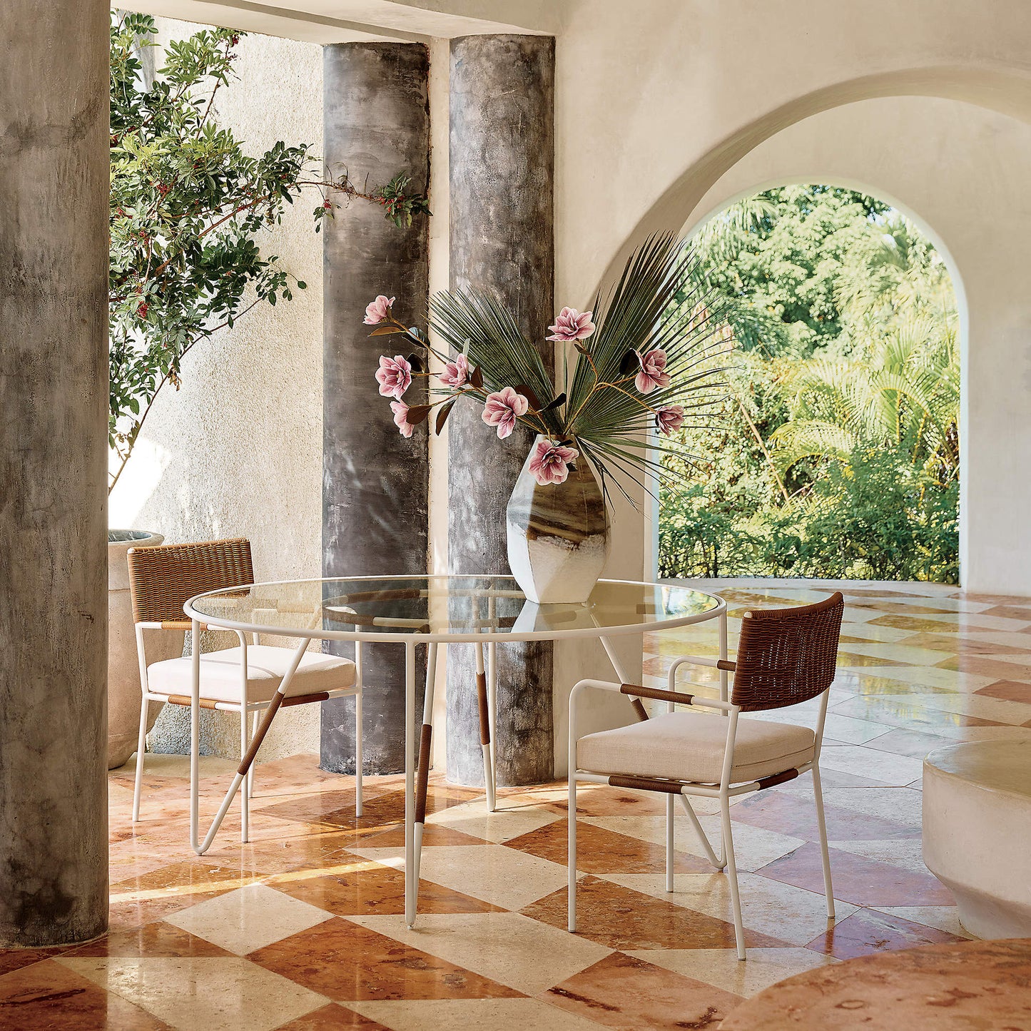 Cane chairs for Lounge | Bamboo Chairs for Living rooms- Asmee - Akway