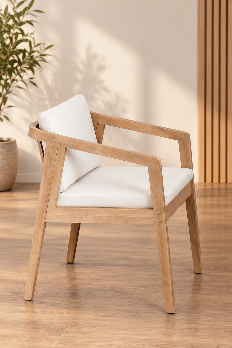 Rattan Dining Chair with Cushion for Dining Room - Anika by Akway - Furniture > Chairs
