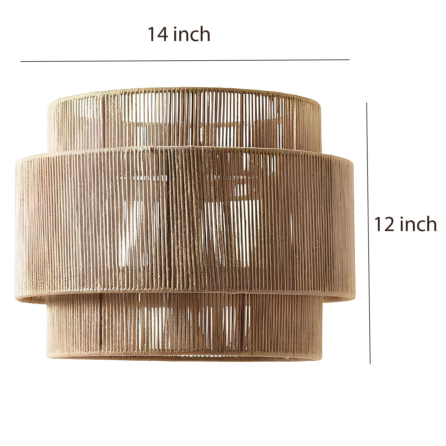 Bamboo Hanging lamp for Living Room | Rattan Pendant light | Cane ceiling light - Devesh - Akway Lighting -> Pendant Lamp (Im