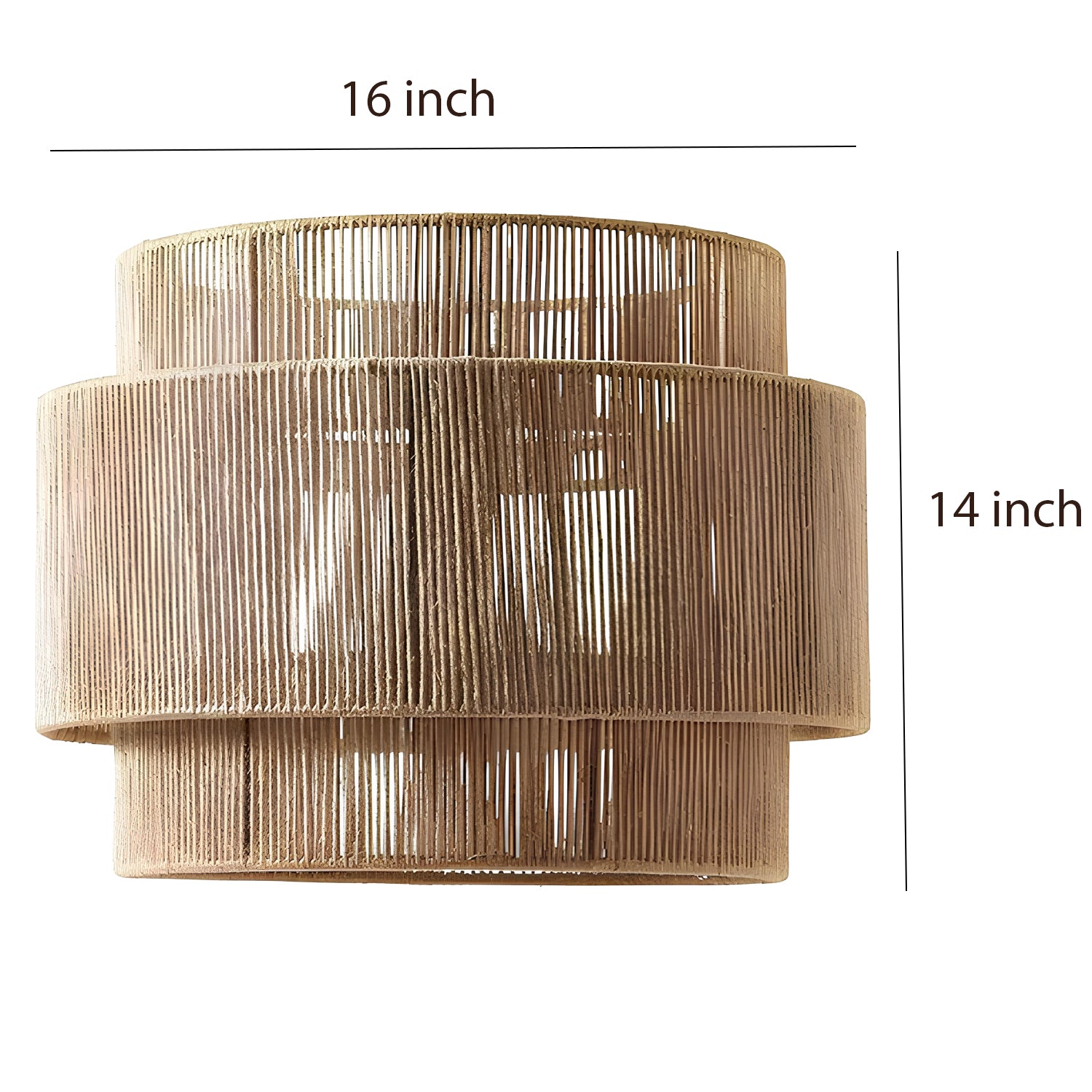 Bamboo Hanging lamp for Living Room | Rattan Pendant light | Cane ceiling light - Devesh - Akway Lighting -> Pendant Lamp (Im