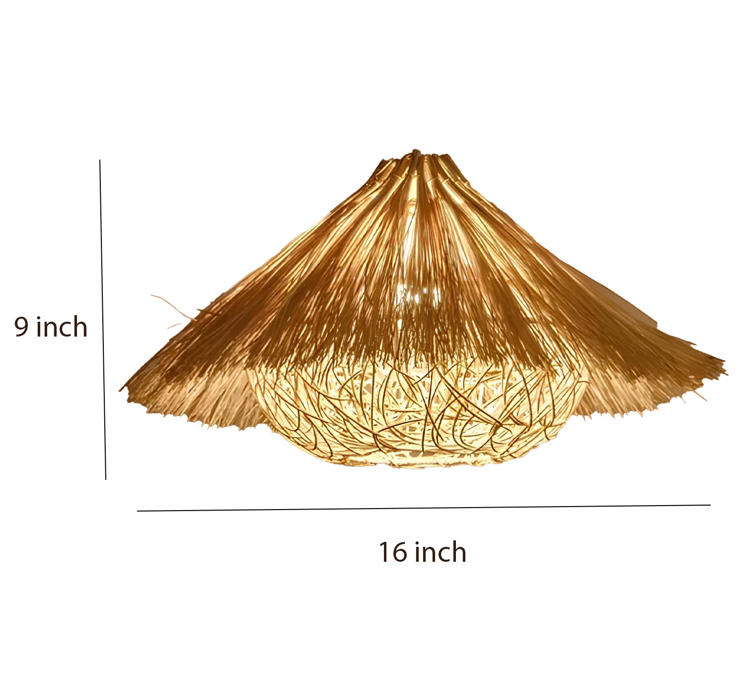 Bamboo Hanging lamp for Living Room | Rattan Pendant light | Cane ceiling light - Eshana - Akway Uncategorized (Image 6)