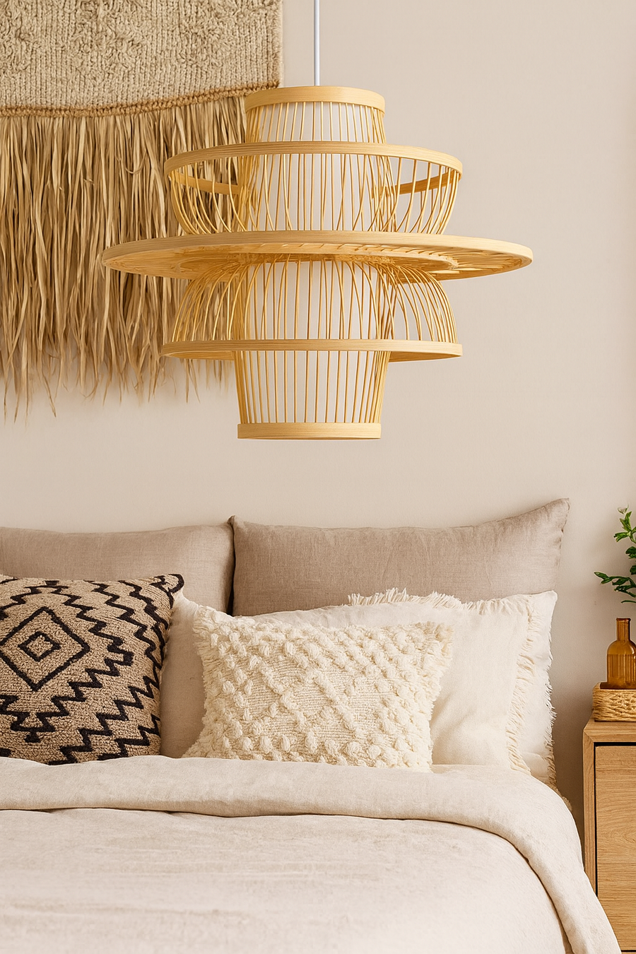 Bamboo Ceiling Light for Living Room - Ganesh by Akway