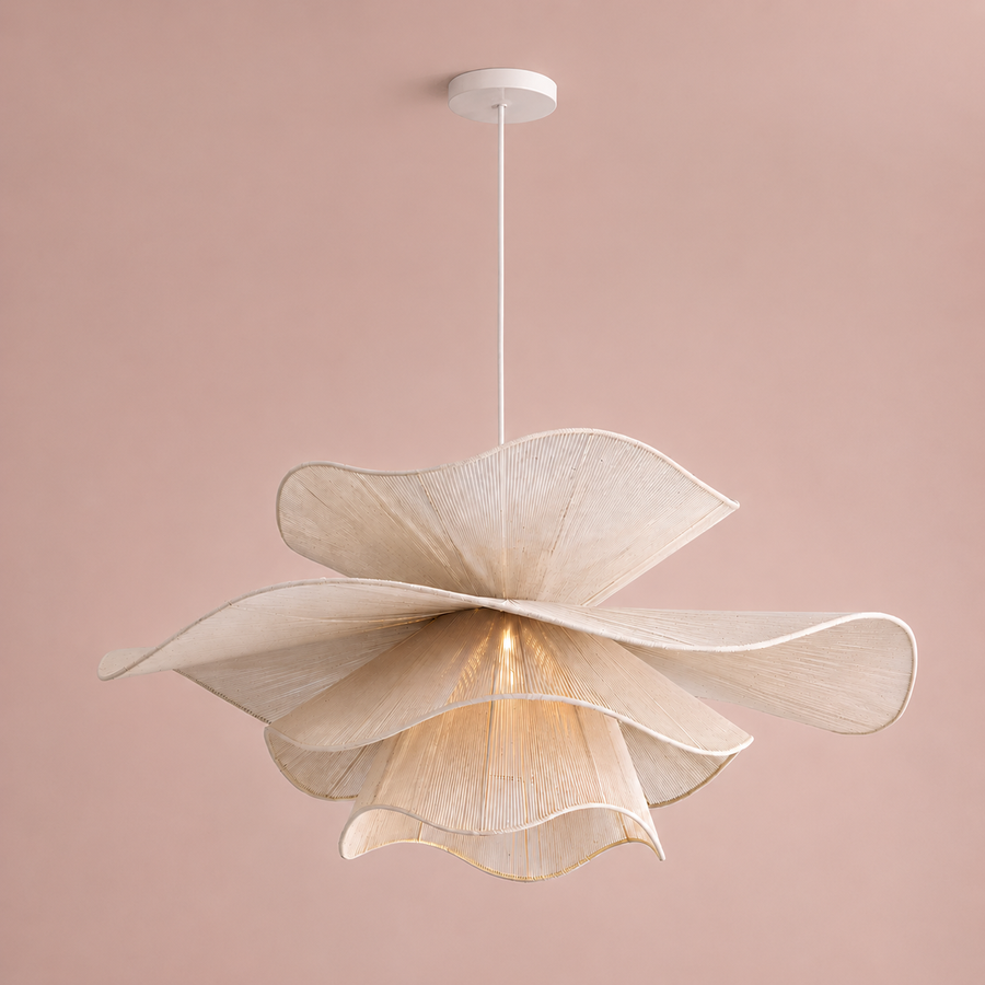Jute Pendant Light for Living Room - Blythe