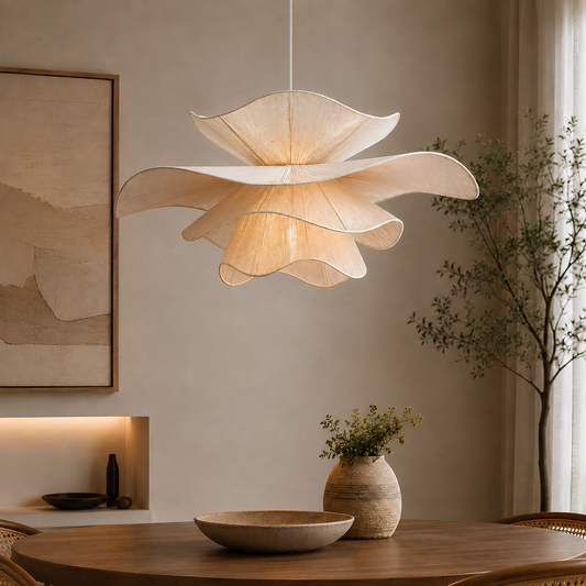 Jute Pendant Light for Living Room - Blythe