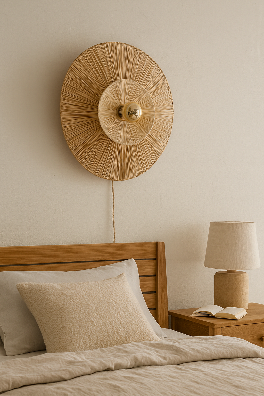 Bamboo Wall lamps For Living Room | Rattan Wall scones | Wicker Wall Lamps | Cane Wall Scones - Ishana by Akway - Image 3