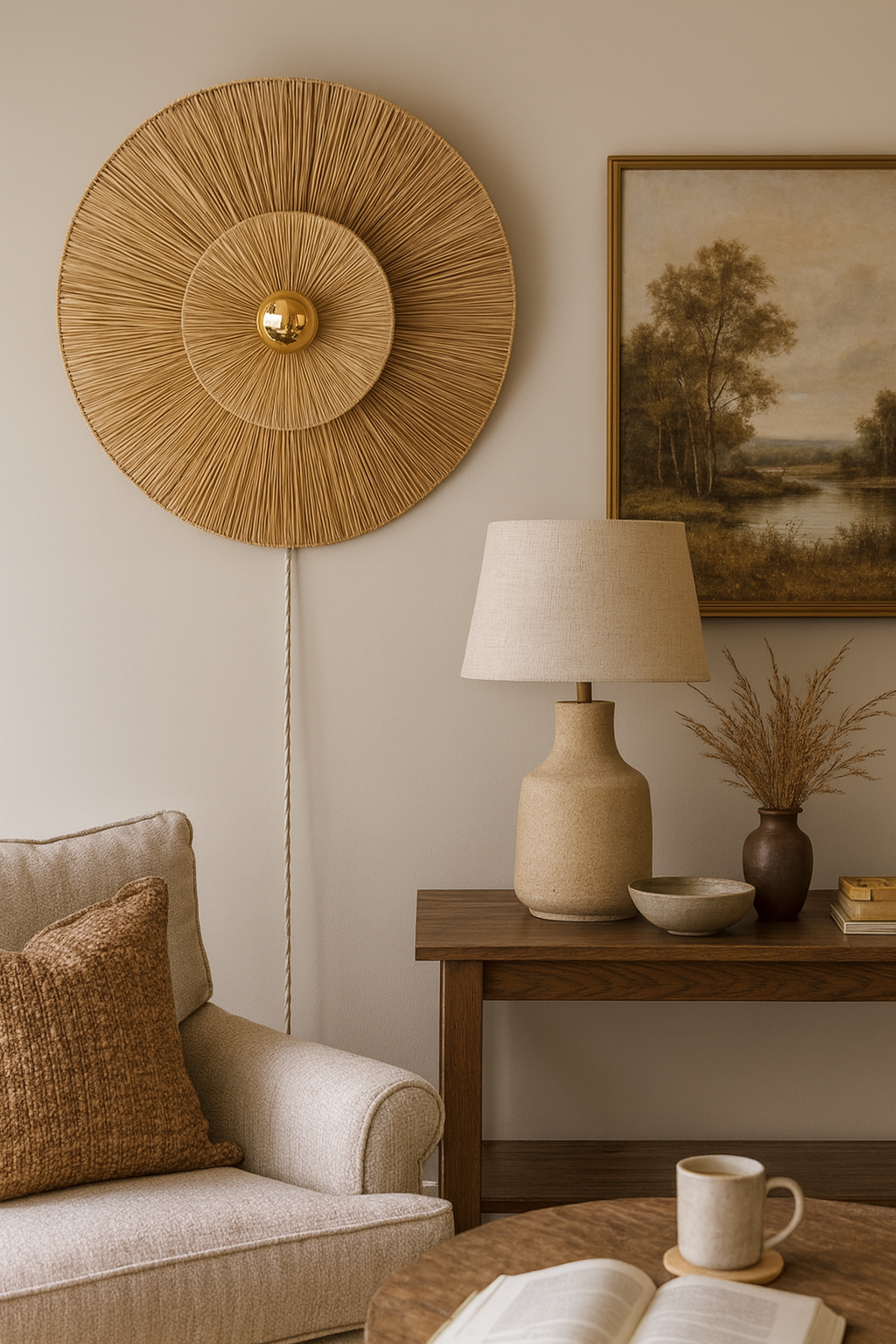 Bamboo Wall lamps For Living Room | Rattan Wall scones | Wicker Wall Lamps | Cane Wall Scones - Ishana by Akway - Image 5