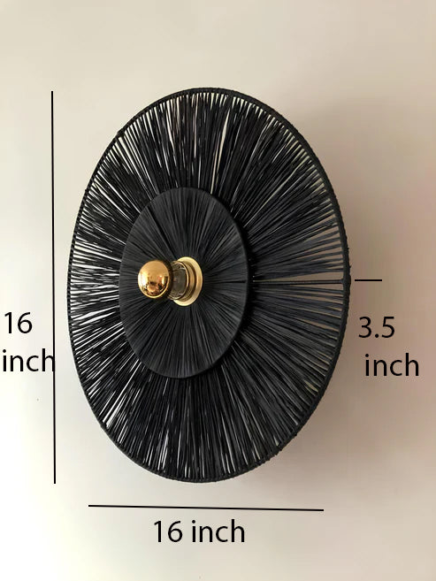 Bamboo Wall lamps For Living Room | Rattan Wall scones | Wicker Wall Lamps | Cane Wall Scones - Ishita - Akway Lighting > Wal