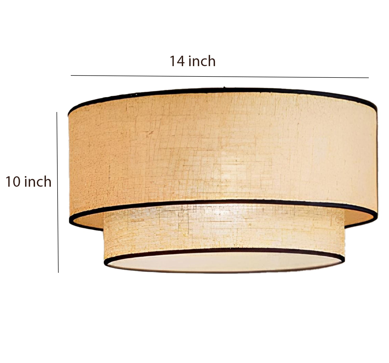 Jute Hanging Lamp for Living Room | Jute Pendant Lamp - Jeevika 12 Dia x 8 Height by Akway - Image 11