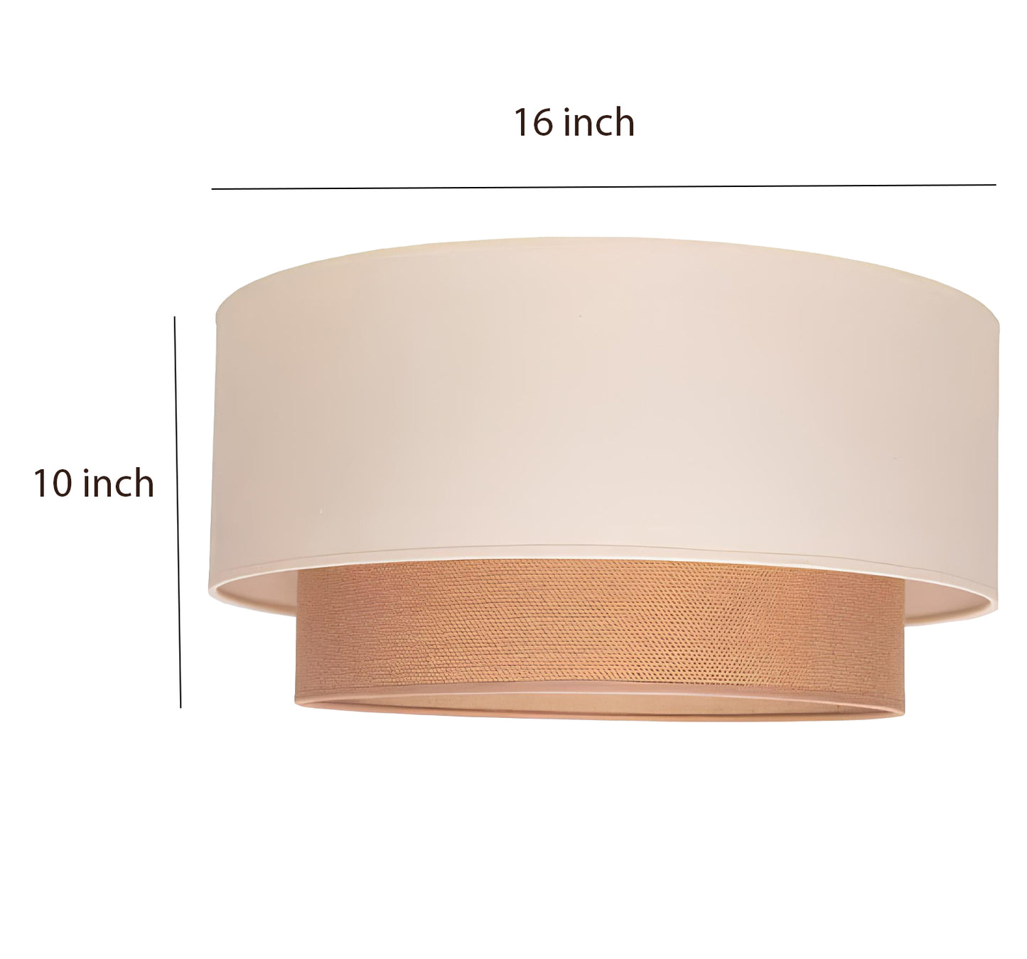 Jute Light for Living Room | Jute Ceiling light | Handmade Jute Lamp - Kala - Akway Home > Ceiling Lights (Image 10)