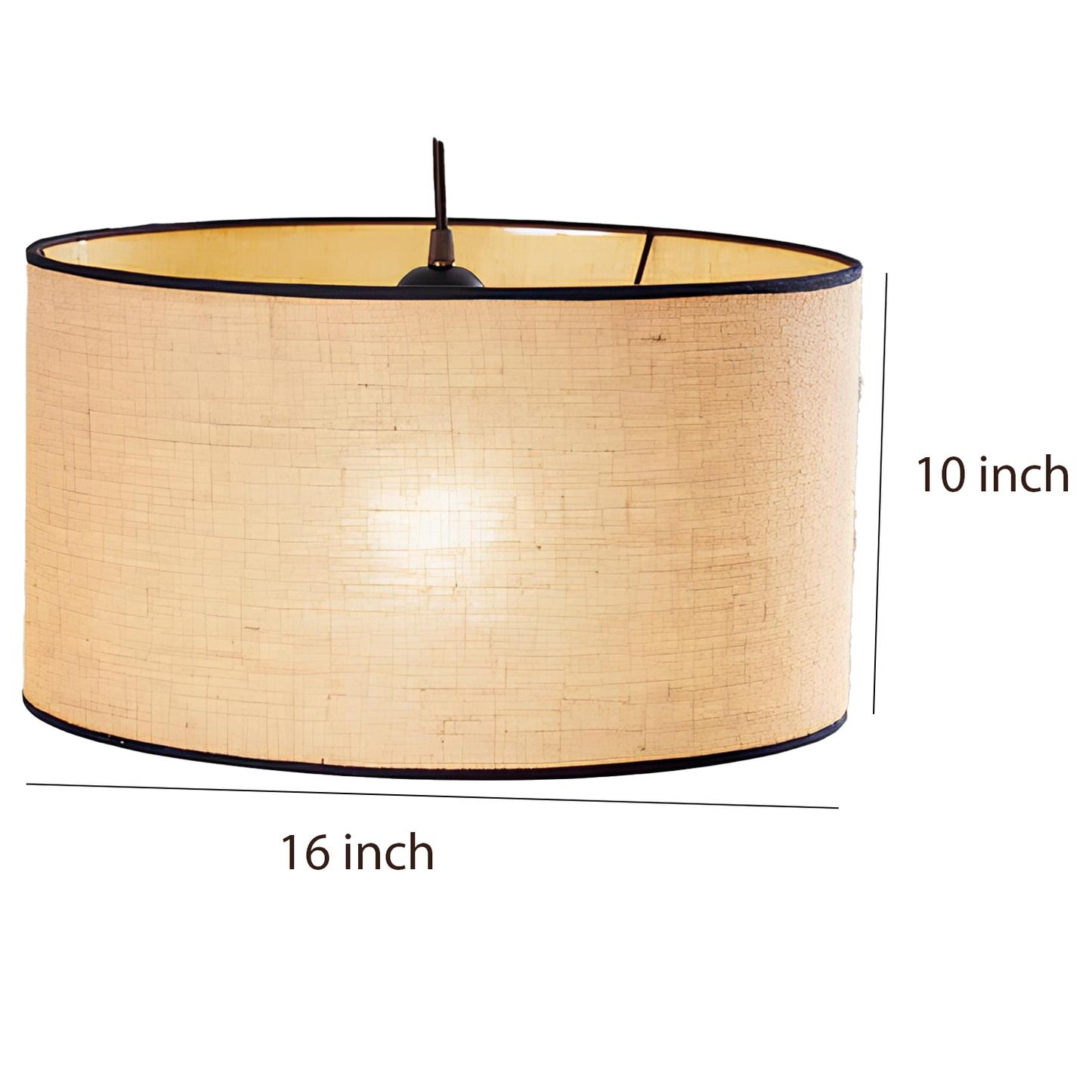 Handcrafted Jute Hanging Lamp | Boho Ceiling Lamp for Bedroom - Kamala - Akway Home > Ceiling Lights (Image 9)