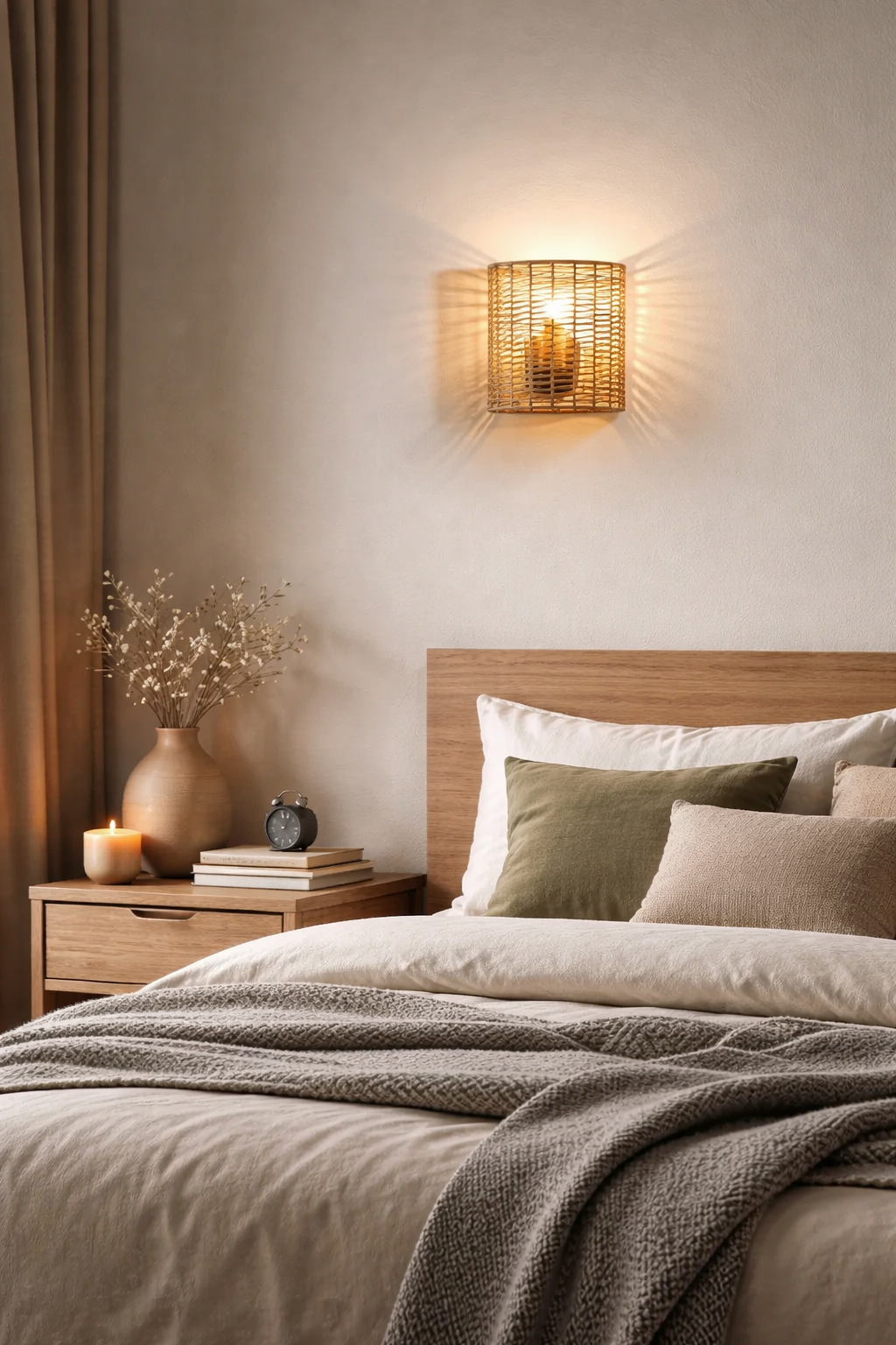 Bamboo Wall lamps For Living Room | Rattan Wall scones | Wicker Wall Lamps | Cane Wall Scones - Larisa by Akway - Lighting...