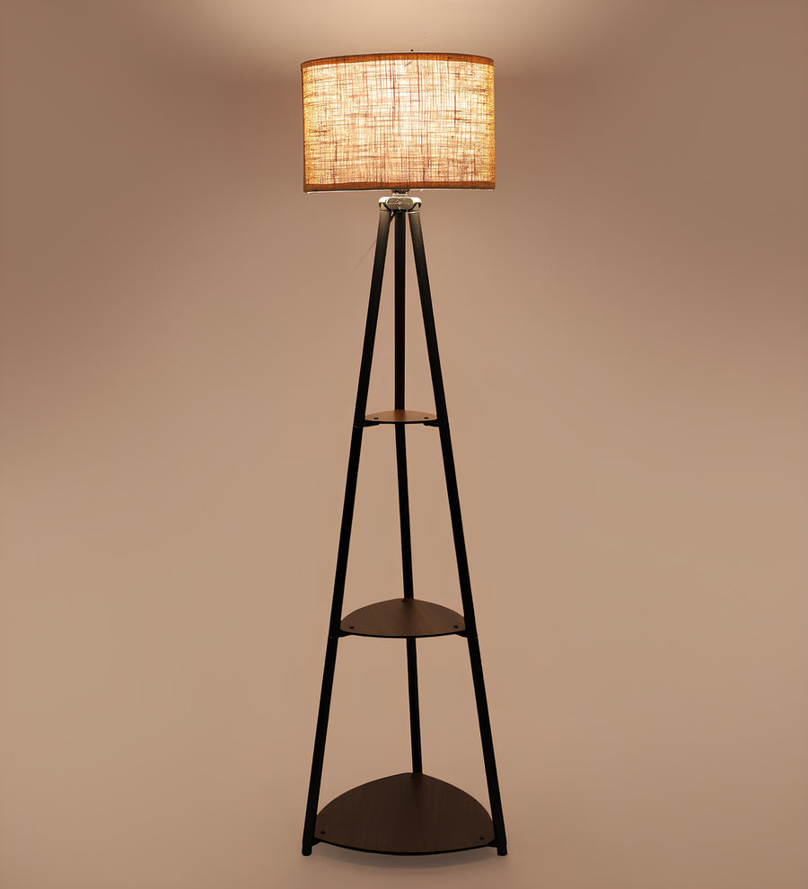 Bamboo Tripod Floor Lamp | Living Room Cane Floor Lamp | Home Rattan for Living Room | Standing Lamp Wooden Floor Standing...